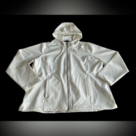 NWOT White 32 Degrees Cool Windbreaker Jacket Women’s Size XXL - Picture 2 of 12